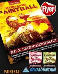 Paintball Flyer Template + Facebook Cover
