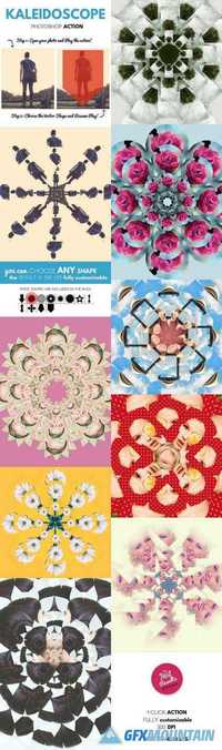GraphicRiver - Kaleidoscope Abstract Effect Photoshop Action 12596921