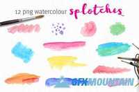 Watercolour Brushes & Backgrounds