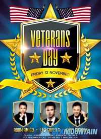 Veterans Day 2 – Flyer PSD Template + Facebook Cover