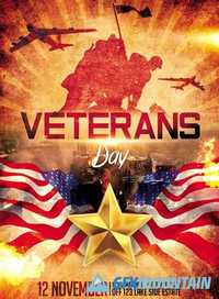 Veterans Day – Flyer PSD Template + Facebook Cover