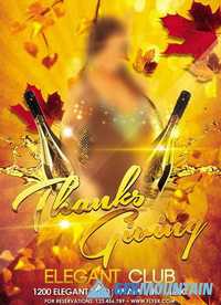 Thanksgiving Party – Flyer PSD Template + Facebook Cover