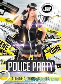Police Party – Flyer PSD Template + Facebook Cover