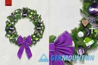 Christmas Wreath Creator Mock-up 433105