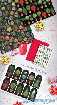 ChristmasTrees-wraps/cards/tags 433462