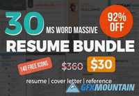 30 massive Word resume pack bundle 424063