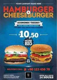 Hamburger Cheeseburger flyer a4 v3 436444