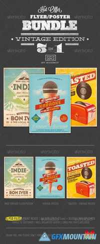 GraphicRiver - Vintage Flyers/Posters Bundle