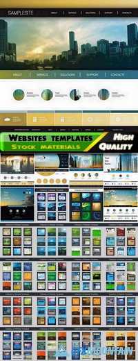 Big set of websites templates for business company - 25 Eps