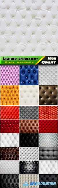 Textures of luxury furniture leather upholstery Stock images