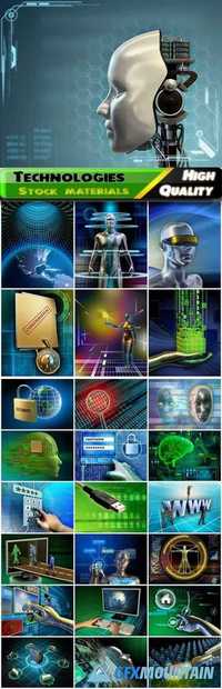 3D render of creative technological conceptual Stock images