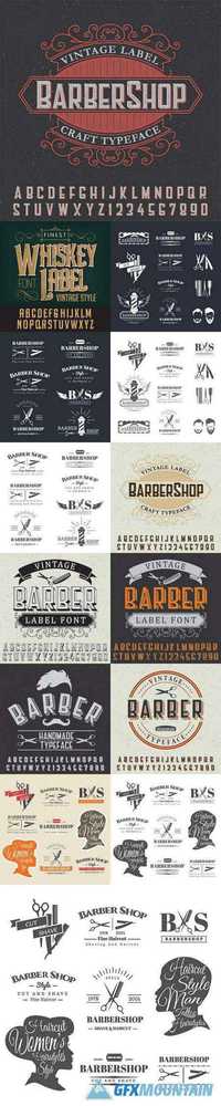 Barber logo and design elements