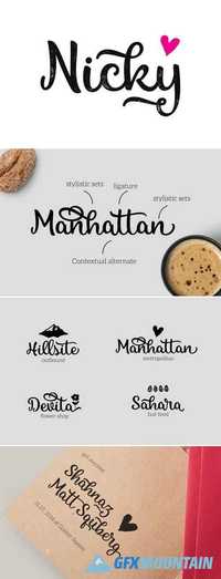 Calligraphic vintage styled font 445760