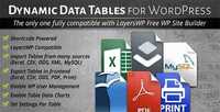 CodeCanyon - WordPress Dynamic Tables, Input from XLS/MySQL/CSV v1.0.7 - 11189941