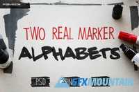 TWO REAL MARKER ALPHABETS 445970