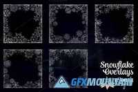 Grungy Textured Snowflake OverlaysС