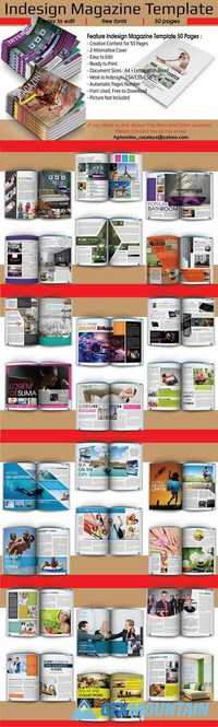 Indesign Magazine Template 50 Pages 454523