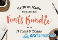 The Fabulous Fonts Bundle with 11 Fonts & Bonus
