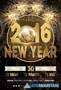 New Year Christmas Party Flyer 459340