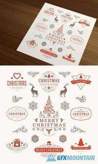 Christmas labels and badges 386526