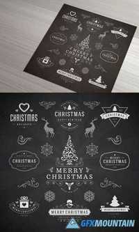 Christmas labels and badges 386526