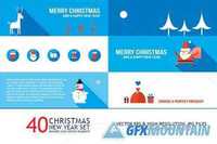 40 New Year & Christmas banners set 399147