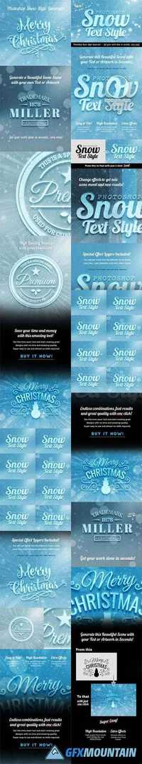 Snow Text Effect Psd for Photoshop 464267