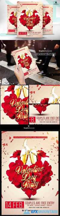 Valentine Day Flyer PSD 469151