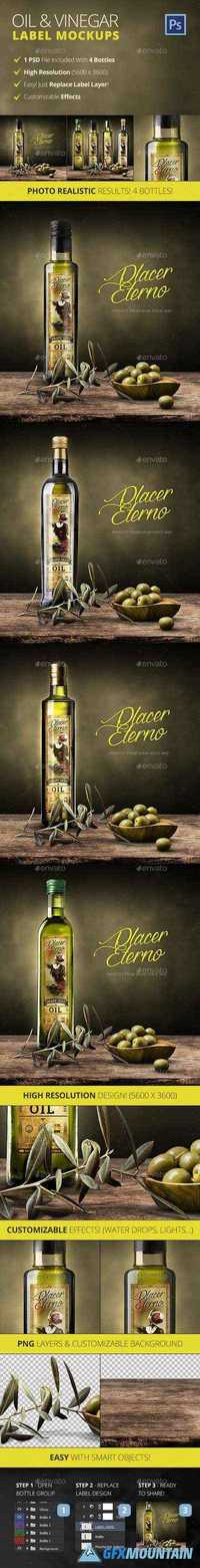 Graphicriver - 12817024 Olive Oil And Vinegar Bottle Label Mockup