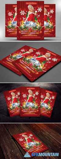 Christmas Party Flyer Template 443134