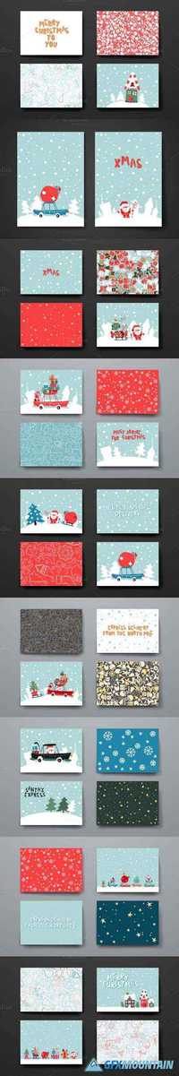 Set of Cards in Christmas style 474411