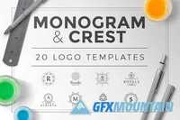 Monogram & Crest Logos Set 474709