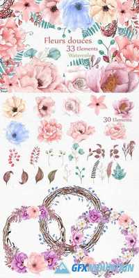 Watercolor wedding flowers 476841