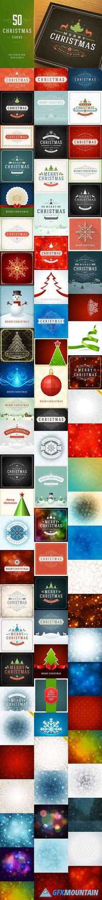 50 Christmas greeting cards + bonus 419217