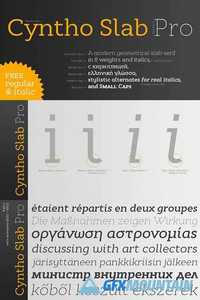 Cyntho Slab Pro Font Family $280