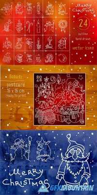 Christmas and New Year vector icons 477703