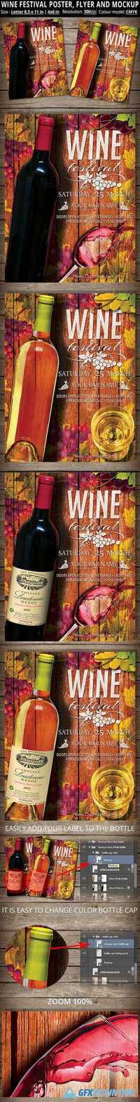 Wine Festival Poster Flyer Mockup 479627