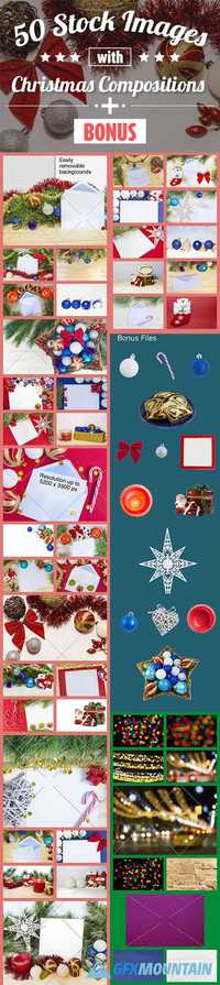 50 Stock Images with Christmas Compositions + Bonus