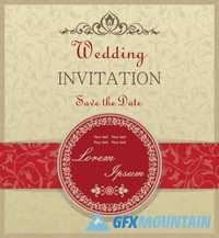 Vintage invitation template design