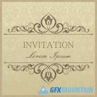 Vintage invitation template design
