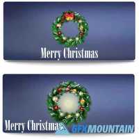 Christmas banners, backgrounds
