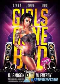 Girls Gone Bad Flyer PSD Template + Facebook Cover
