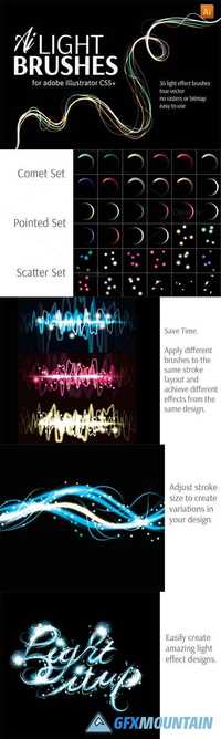 Vector Light Effect Brush Sets 352010