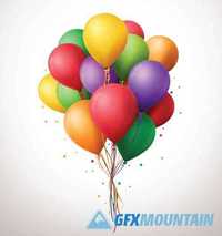 Happy birthday balloons concept