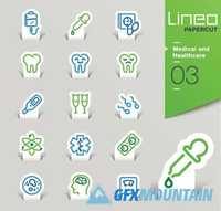 Outline icons paper sticker