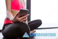 Fitness woman meditating in gym