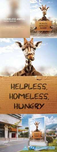 Homeless Animal Poster Template 482084