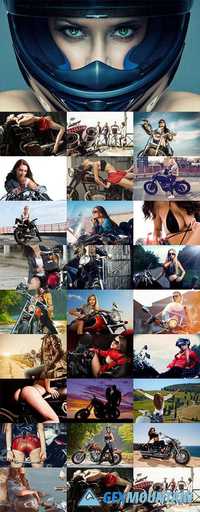Woman on motorbike