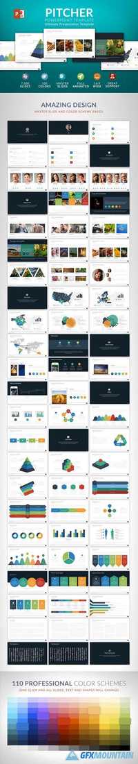 Pitcher Powerpoint template 489507