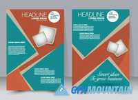 Brochure or flyer magazine cover mockup4